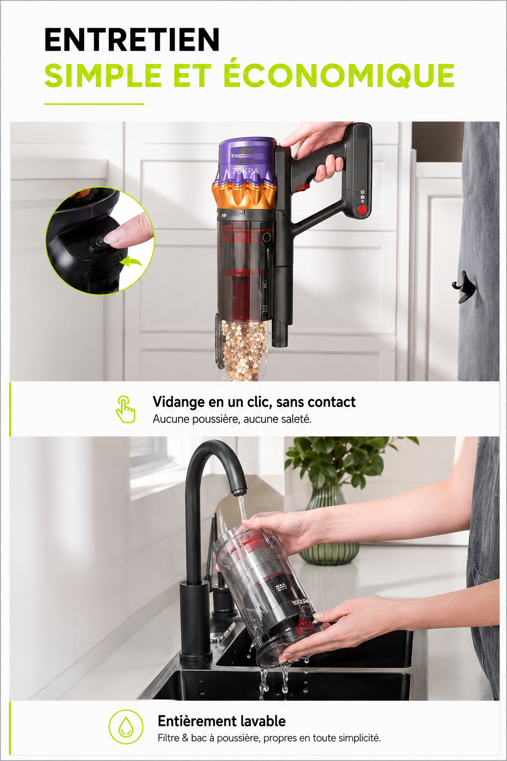 ORYN Vac E5 — Aspirateur balai sans fil