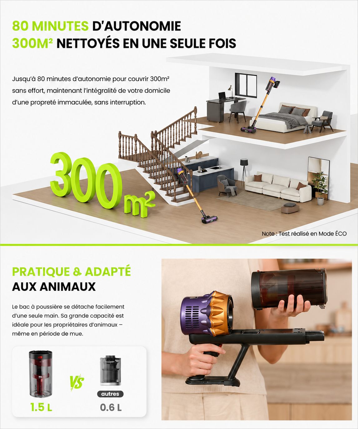 ORYN Vac E5 — Aspirateur balai sans fil