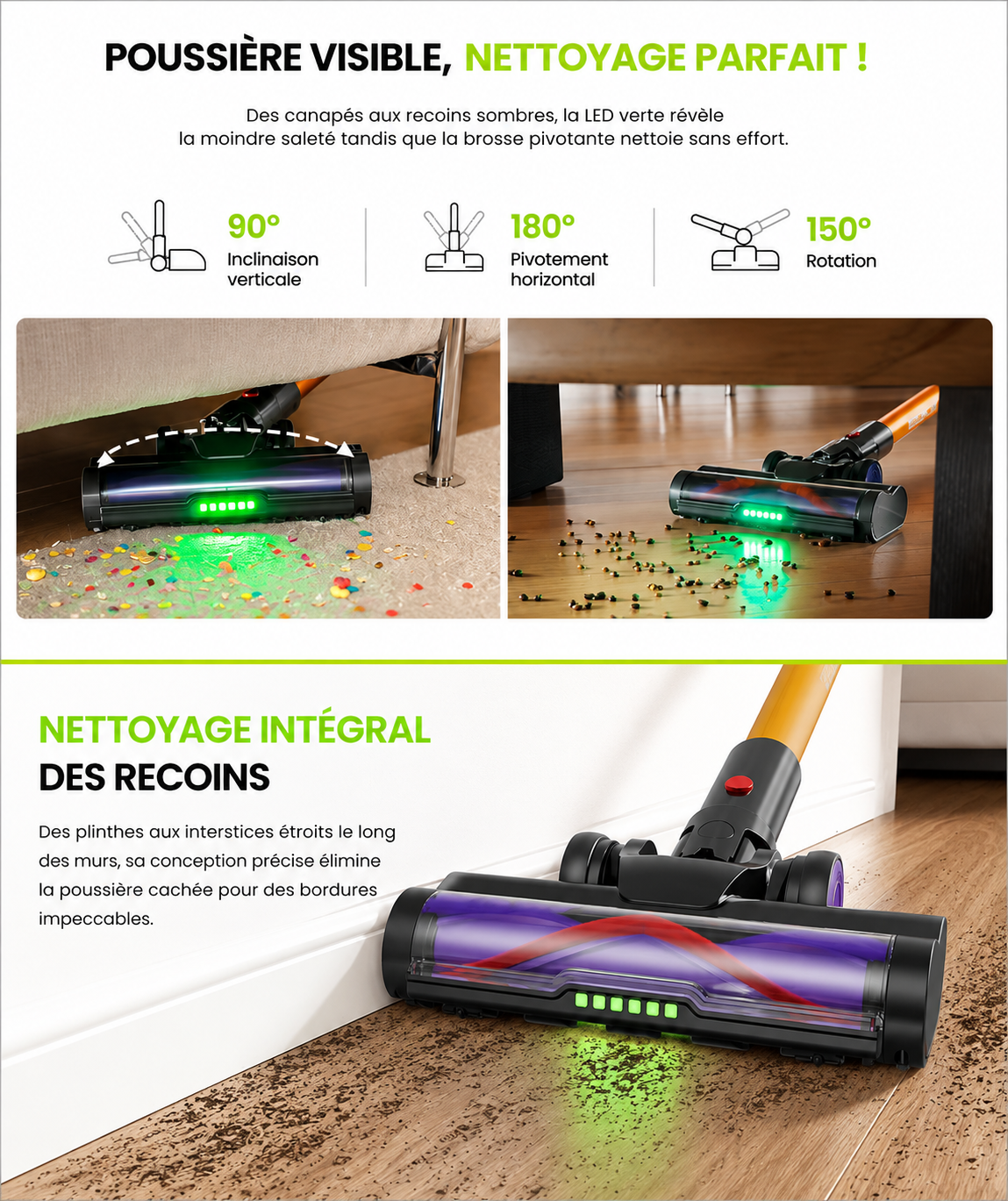 ORYN Vac E5 — Aspirateur balai sans fil