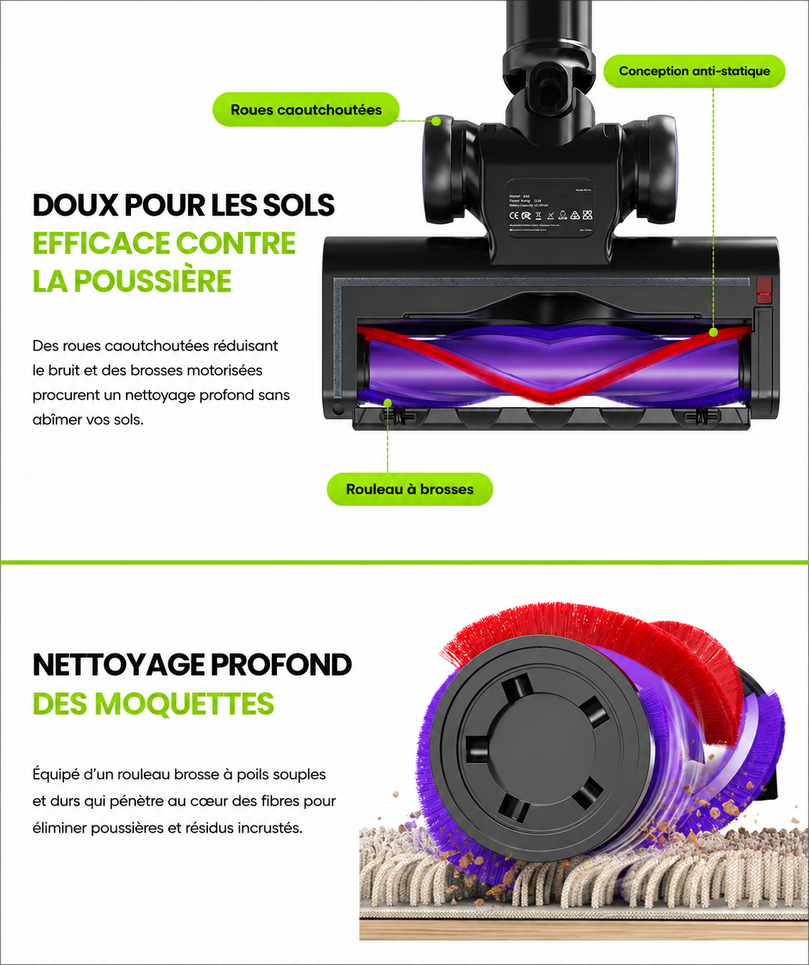 ORYN Vac E5 — Aspirateur balai sans fil