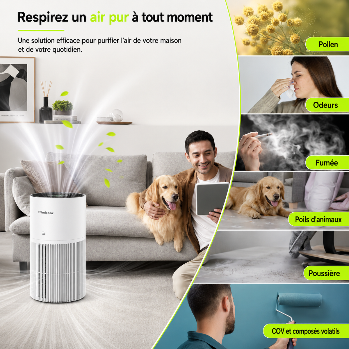 ORYN Sense PJ10 — Purificateur d'air spécial animaux