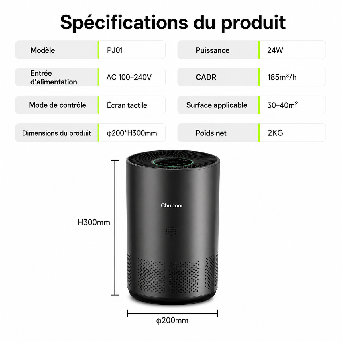 ORYN Sense PJ01 — Purificateur d'air grande surface