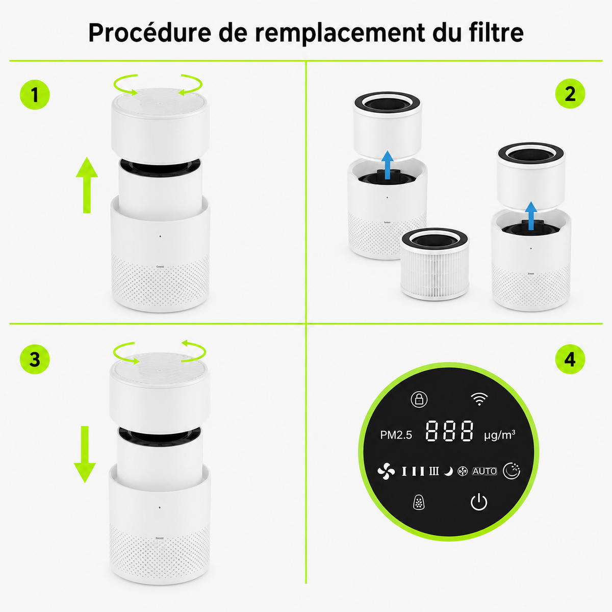 HEPA PJ01 — Filtre de rechange pour ORYN Sense PJ01