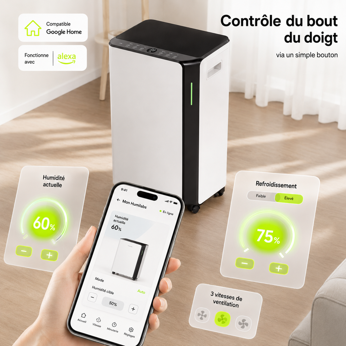 ORYN Dry D20 — Déshumidificateur électrique