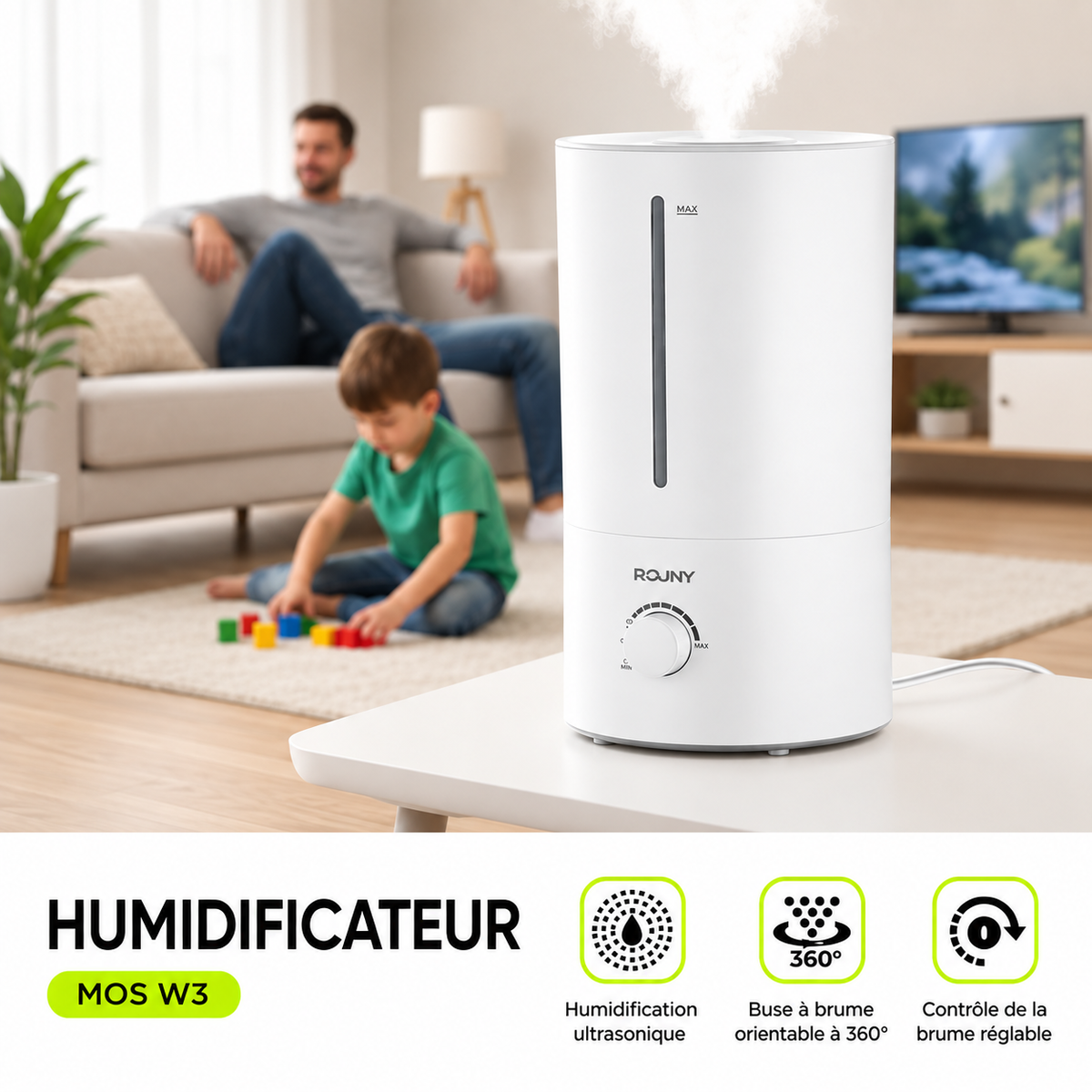 ORYN Mist H4 — Humidificateur ultrasonique 4L