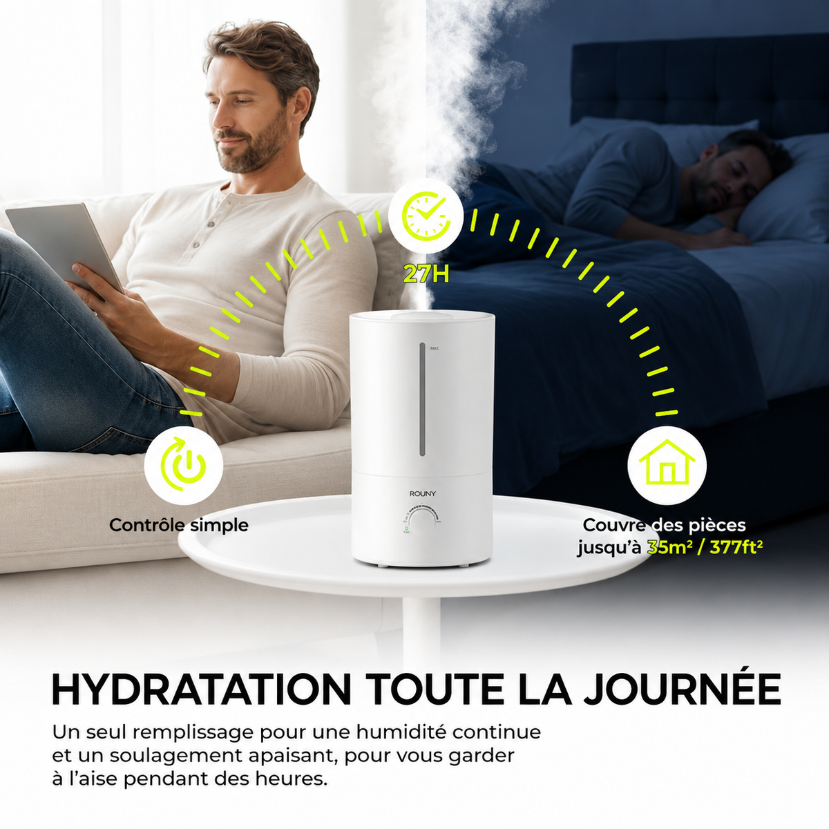ORYN Mist H4 — Humidificateur ultrasonique 4L