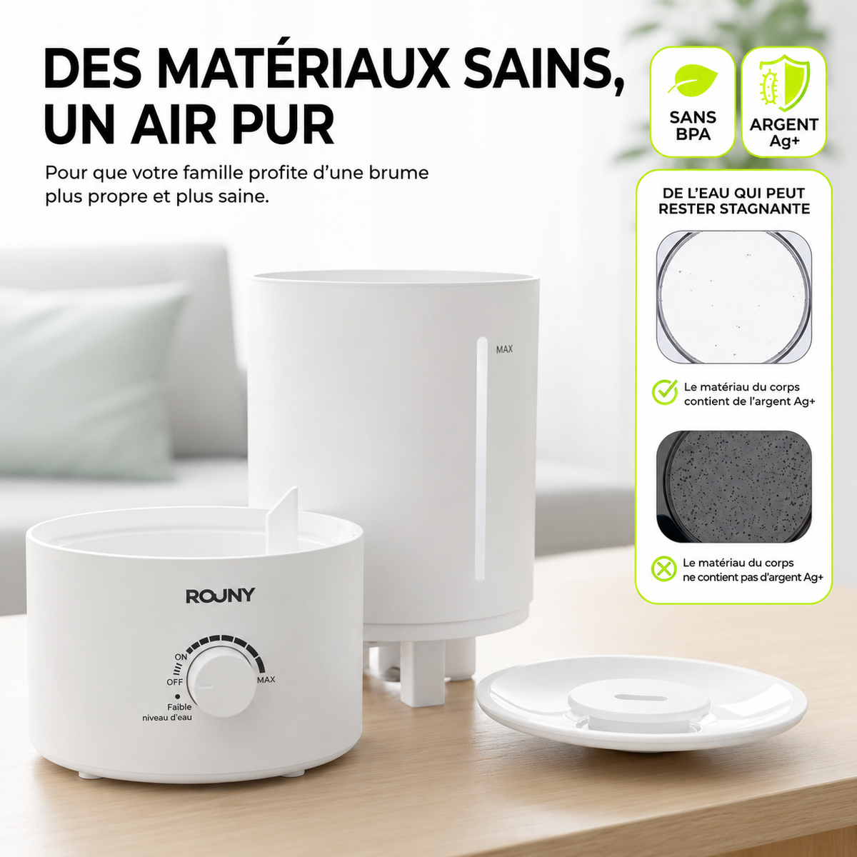 ORYN Mist H4 — Humidificateur ultrasonique 4L