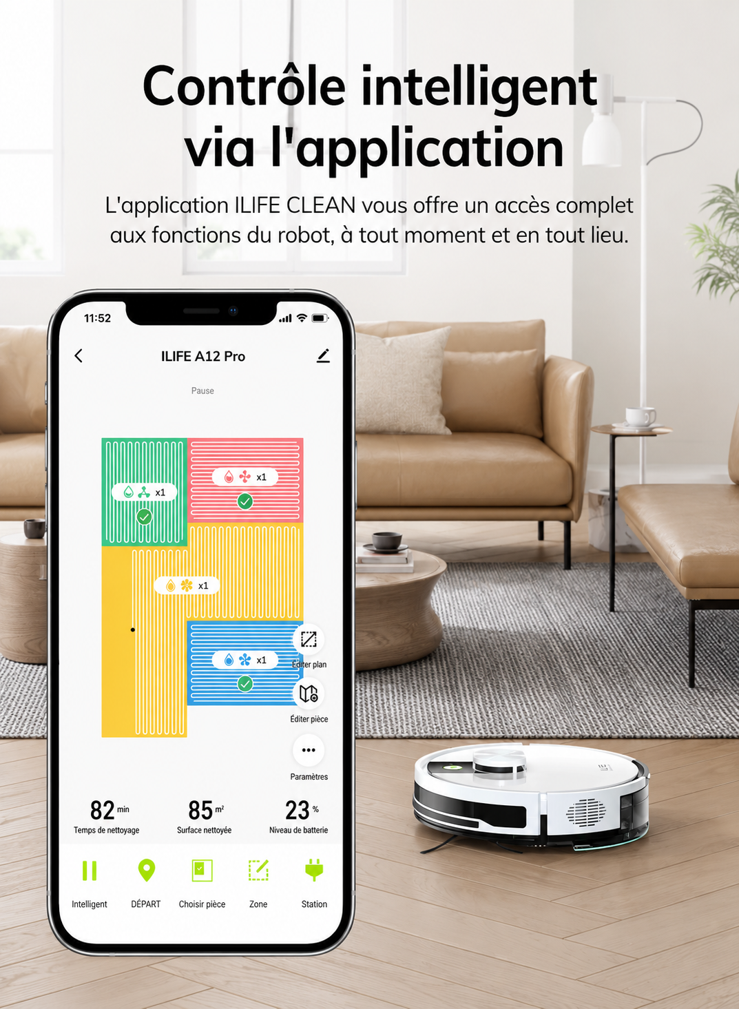 ORYN Vac R12 — Robot aspirateur laveur