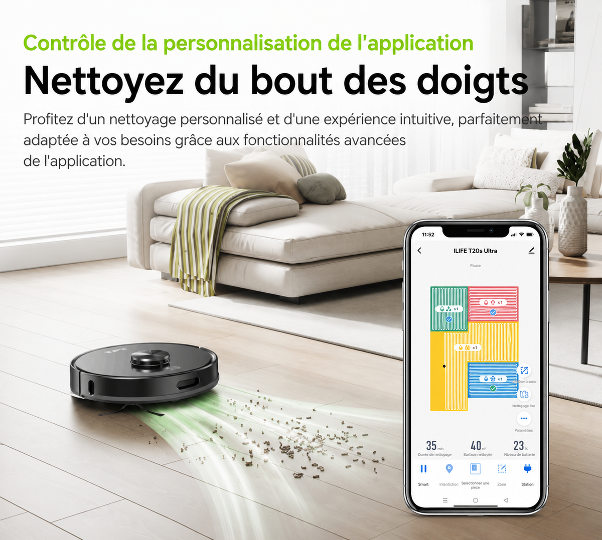 ORYN Vac R20 Ultra — Robot aspirateur laveur