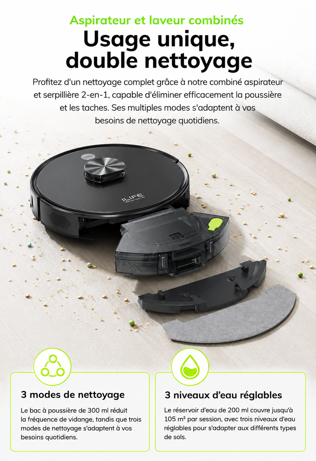 ORYN Vac R20 Ultra — Robot aspirateur laveur