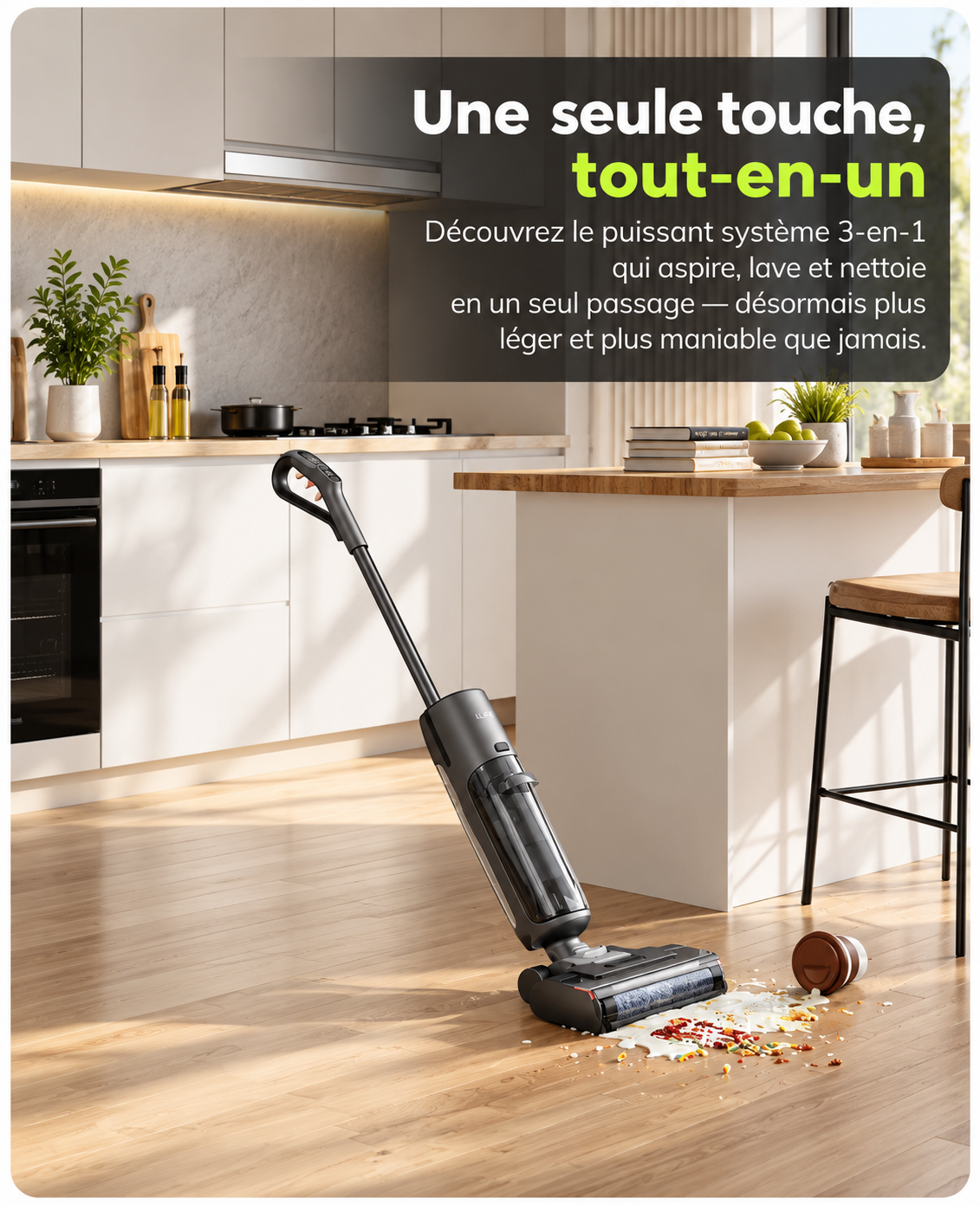 ORYN Vac W9 — Aspirateur balai laveur sans fil