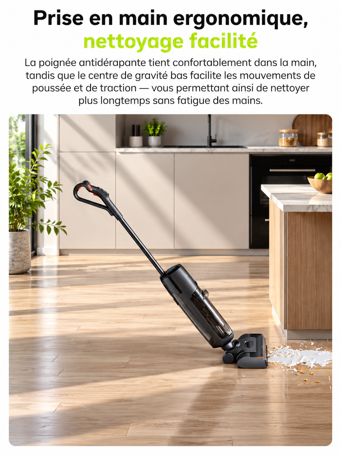 ORYN Vac W9 — Aspirateur balai laveur sans fil