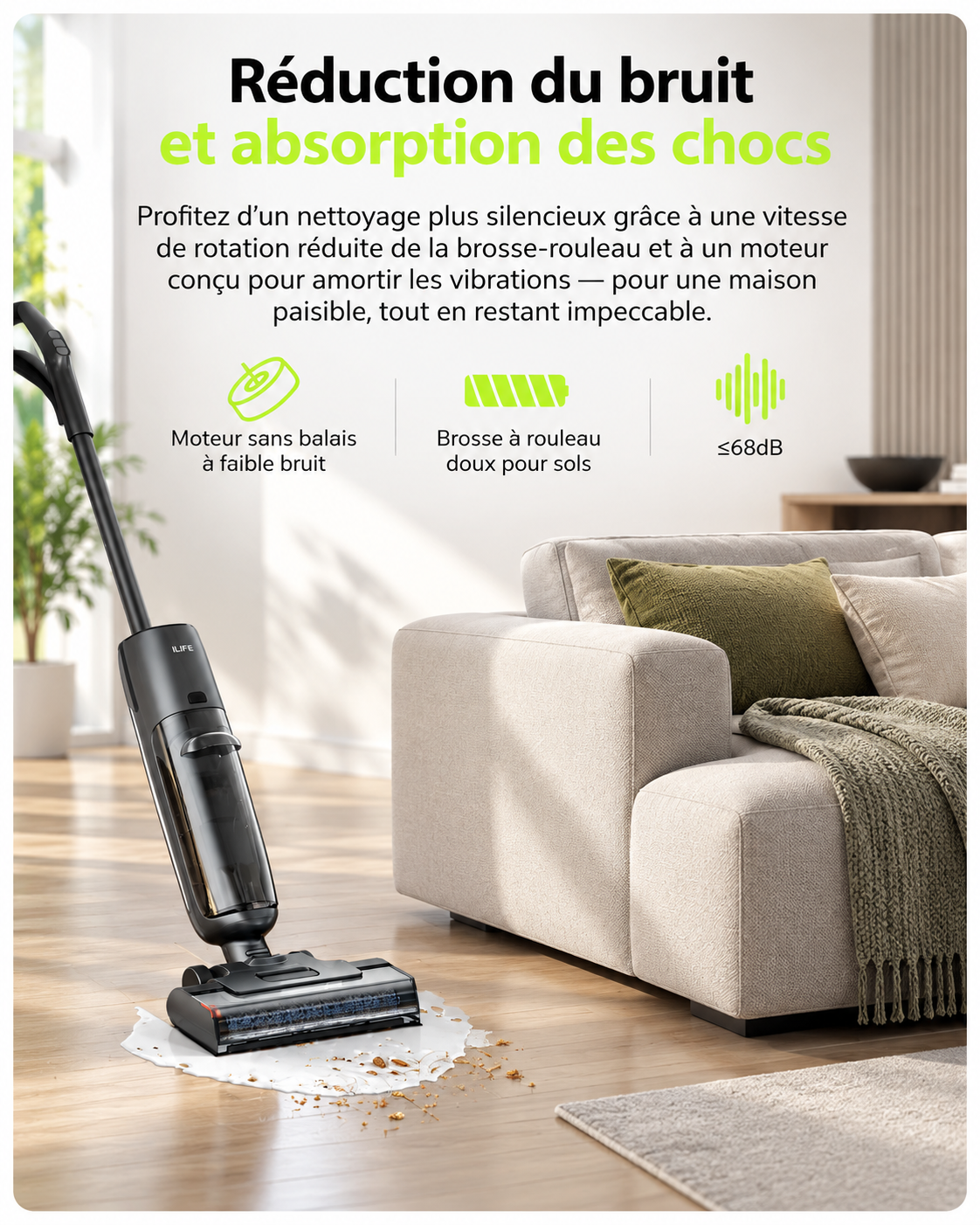 ORYN Vac W9 — Aspirateur balai laveur sans fil