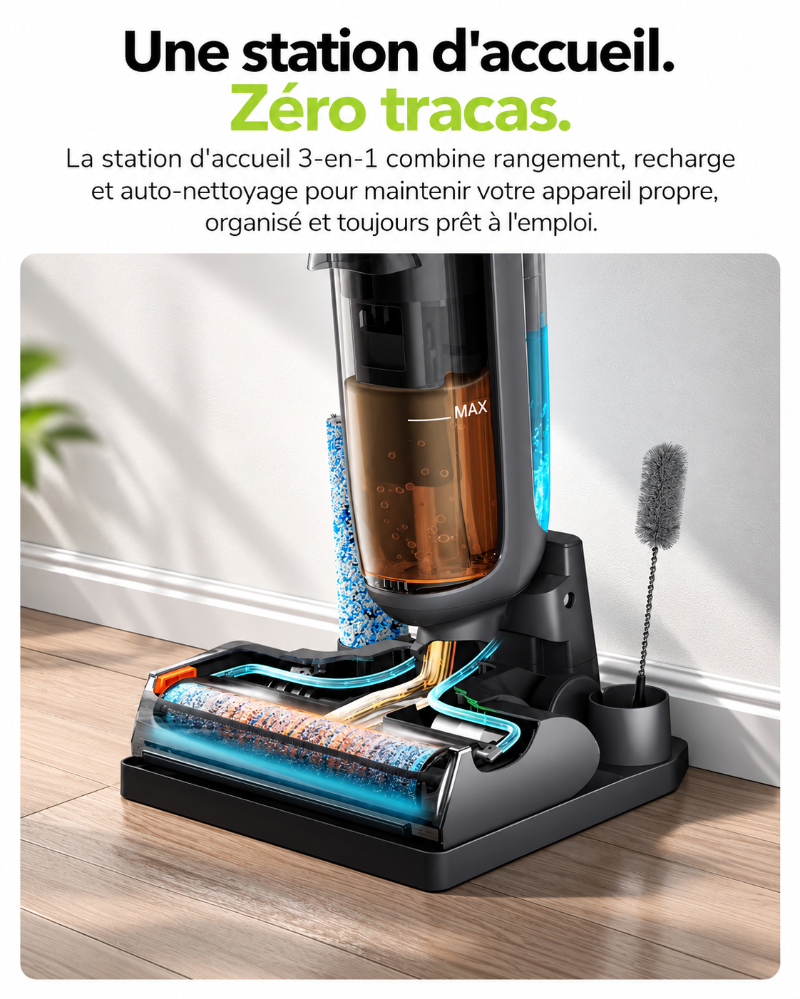 ORYN Vac W9 — Aspirateur balai laveur sans fil